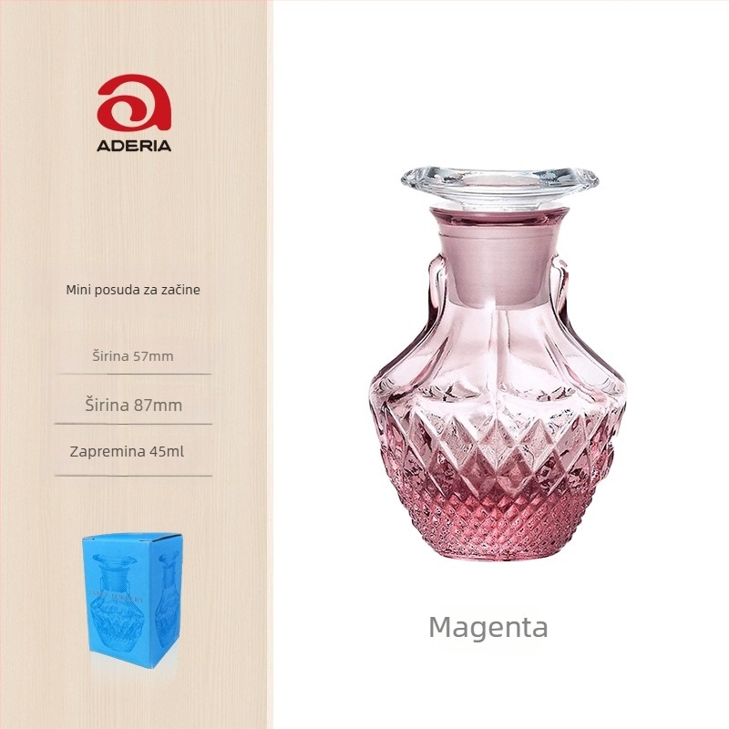 Aderia Kristalno staklena boca za ulje i ocat – boca za tekuće začine, pogodna za darivanje na sajmovima i poslovnim poklonima