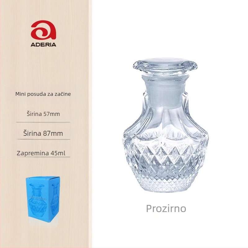 Aderia Kristalno staklena boca za ulje i ocat – boca za tekuće začine, pogodna za darivanje na sajmovima i poslovnim poklonima