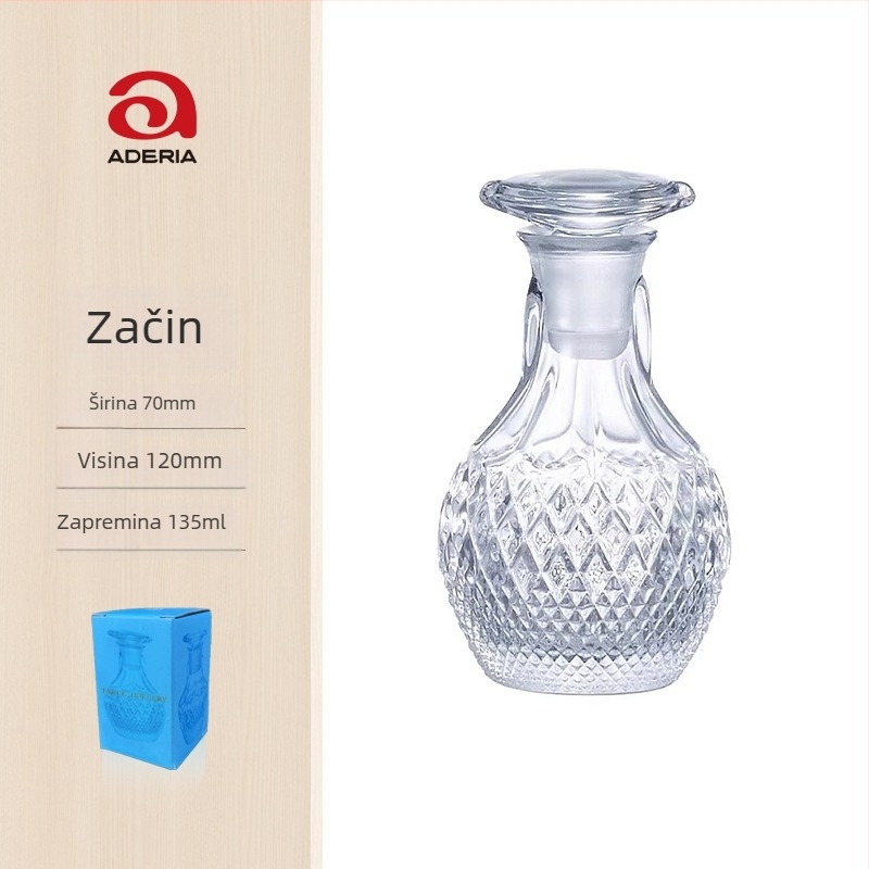 Aderia Kristalno staklena boca za ulje i ocat – boca za tekuće začine, pogodna za darivanje na sajmovima i poslovnim poklonima