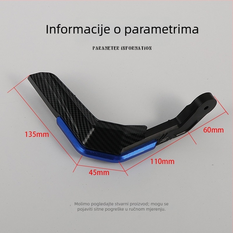 Bu ye ručna zaštita za motor – karbonska vlakna, CNC obrada, kompatibilno s motokrosom