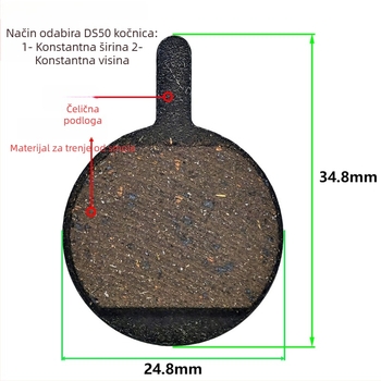 Mi.xim smolnata pločica kočnice za disk — kompatibilna s Promax DSK-400/410/610/700/Xnine i ostalim Promax modelima; Materijal: smola; Prilagodba dostupna; Ovlaštena privatna marka