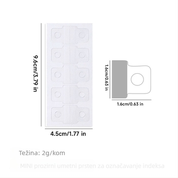 PET obruč za dnevnik s kružnim otvorom, samoljepiva pozadina — dodatak za organizaciju bilježnica i DIY modifikacije