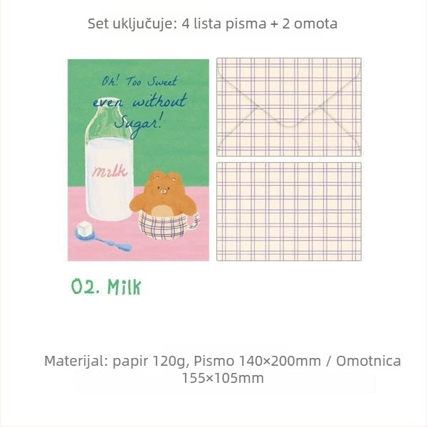 Set uredskih materijala s slatkim crtićanim ilustracijama životinja za ljubavna pisma; uključuje omotnice i papir za pisanje; Stil omotnice: kineski stil omotnice; Uvoz: Ne; Poklon: Ne; IP odobrenje: Ne