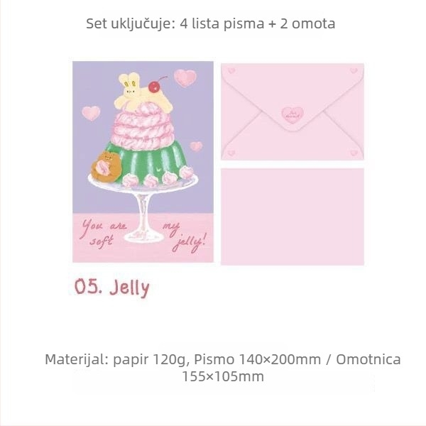 Set uredskih materijala s slatkim crtićanim ilustracijama životinja za ljubavna pisma; uključuje omotnice i papir za pisanje; Stil omotnice: kineski stil omotnice; Uvoz: Ne; Poklon: Ne; IP odobrenje: Ne