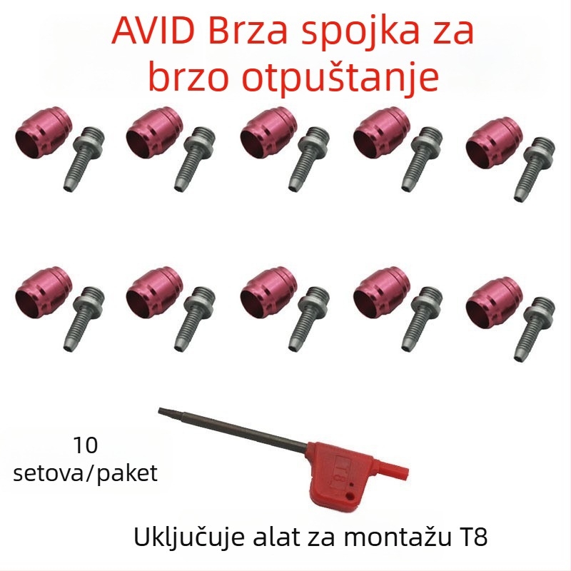 Set olivnih spojki za cijev kočnice SRAN StealthamaJig, brzi spoj za uljnu cijev, 10 komada u paketu