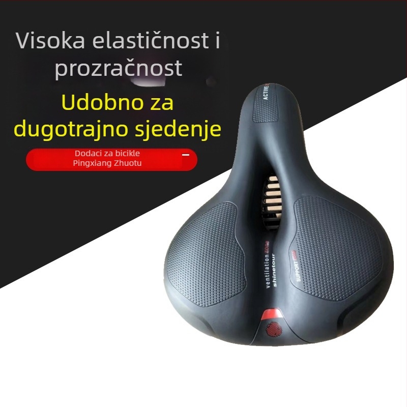 Sjedalo za planinski električni bicikl sa ugrađenim svjetlom, debeli i široki jastučić za udobnu vožnju