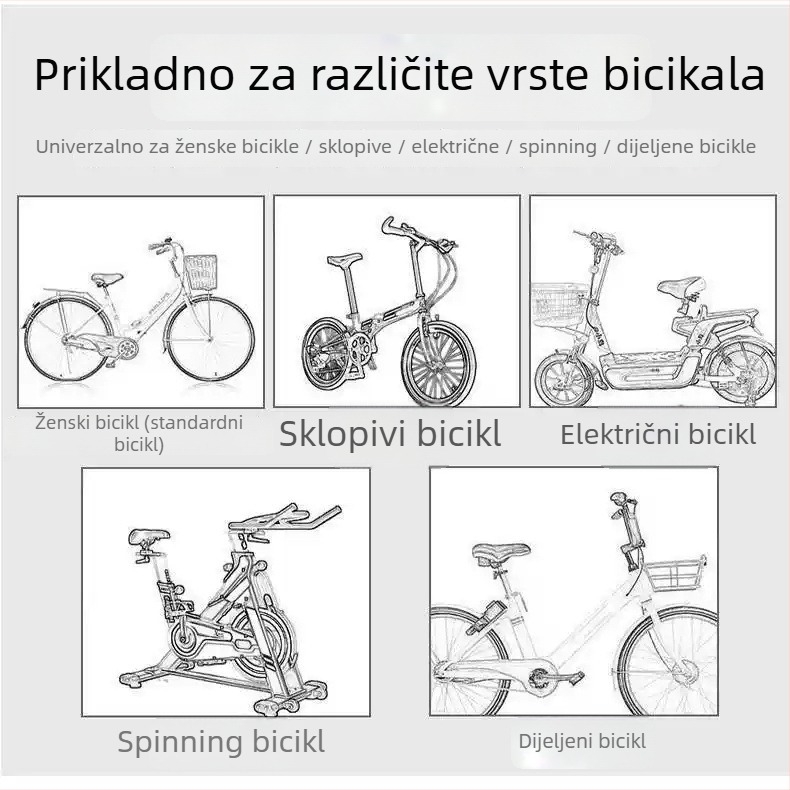 Sjedalo za bicikl — ultra mekana podloga za apsorpciju udara na planinskim biciklima, udobna sjedišna podloga, kompatibilno s običnim biciklima