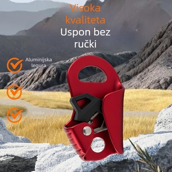 Ascender za penjanje po užetu, bez ručke, lagan, aluminijska legura, MP-SSQ-007