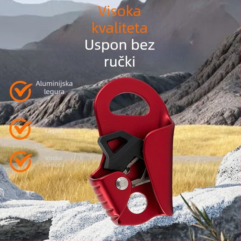 Ascender za penjanje po užetu, bez ručke, lagan, aluminijska legura, MP-SSQ-007
