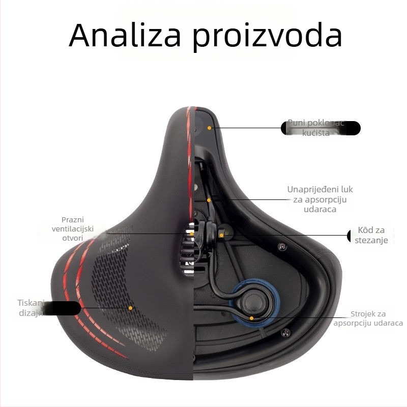 Wheelup 7023 sjedalo bicikla — udoban jastučić sjedala za običan bicikl