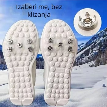 Nevidljive protuklizne navlake za cipele – prozirne, za vanjske snježne planinarenje i zimsko penjanje, za starije osobe, uključuje jedan par