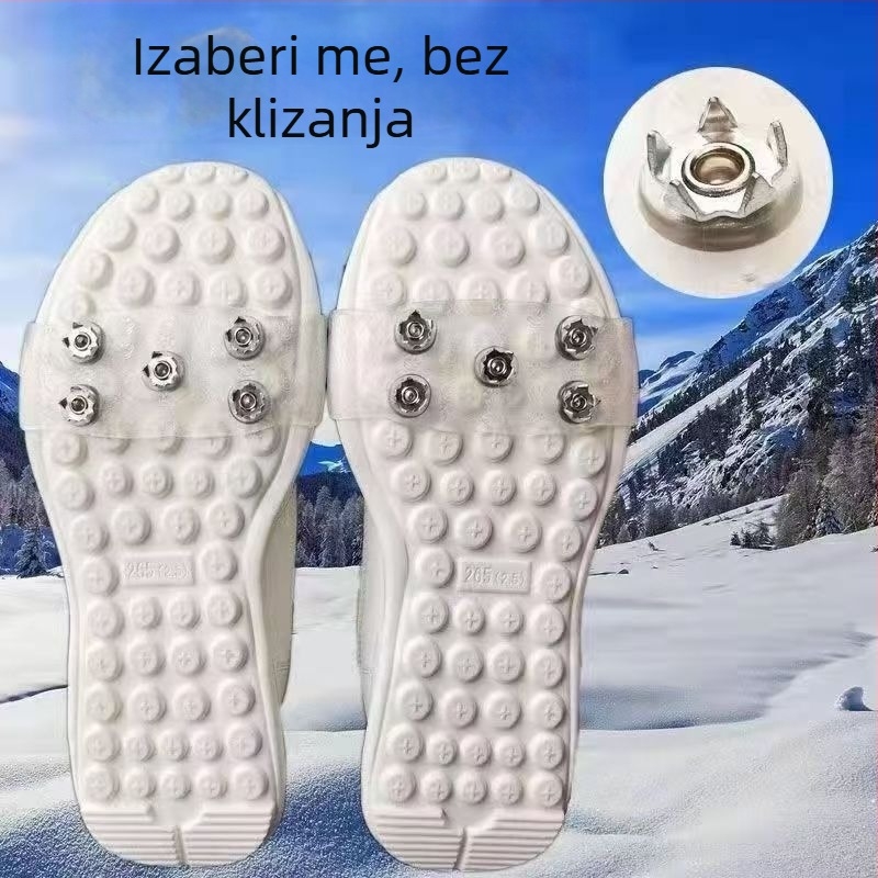 Nevidljive protuklizne navlake za cipele – prozirne, za vanjske snježne planinarenje i zimsko penjanje, za starije osobe, uključuje jedan par