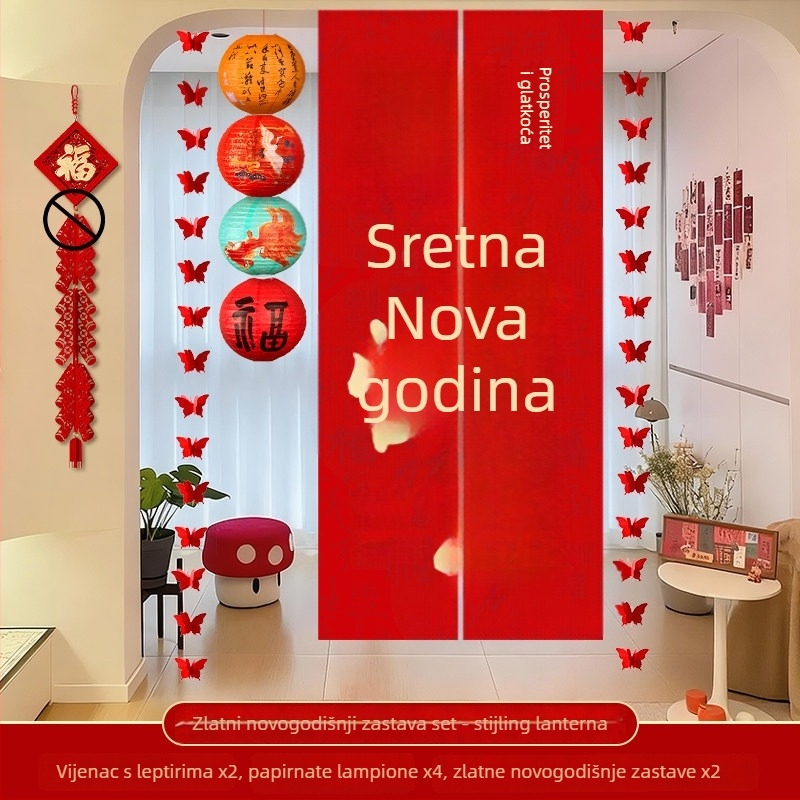 Novogodišnji dekorativni set za Godinu konja, rekviziti za uređenje prostora za proljetni festival, tematski stil zabave