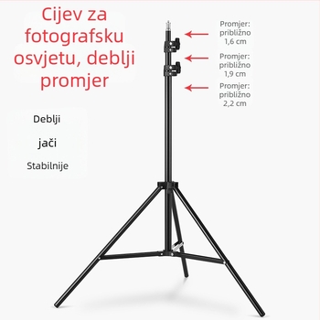 Teleskopski stativ za projektorsku lampu (aluminijska legura, nosivost: 1, visina: 1,4 m, promjer cijevi: 1,9–2,2 cm, broj sekcija: 2)
