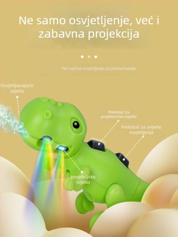 USB punjivo prednje svjetlo za djecu bicikl s dinamičkom projekcijom crtića i ugrađenim klaksonom za noćnu vožnju, kompatibilno s trotinetima i balans biciklima