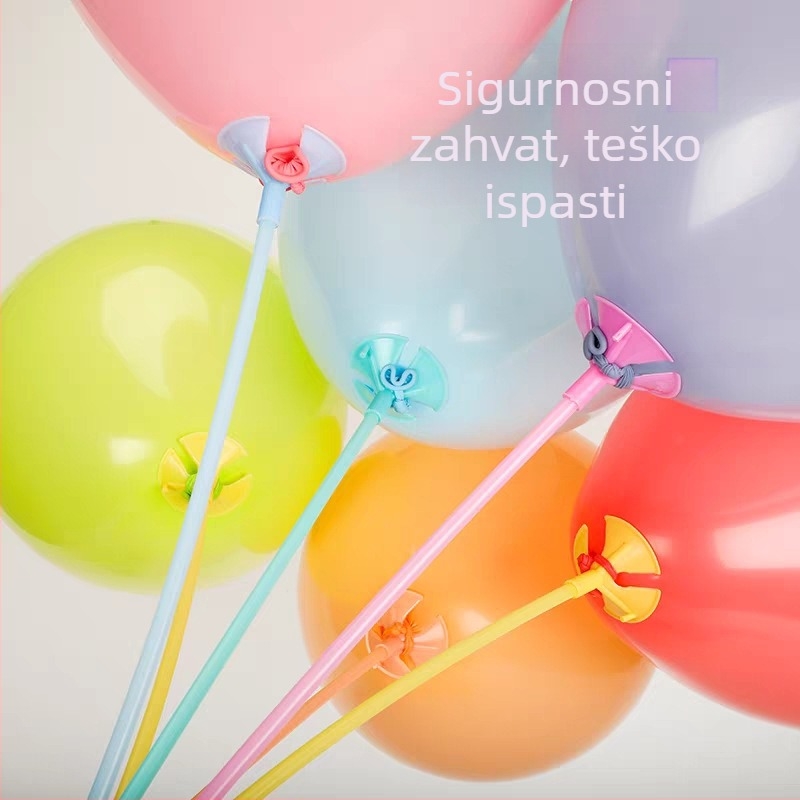 PVC štapić za balone, makaron boja, ojačan i tvrd, za unutarnju upotrebu, brenda Same glory, pogodan za sportske događaje