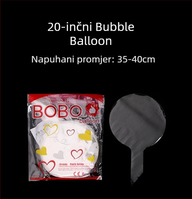 Balon od TPU materijala, valoviti balon, zaobljeni oblik, bez otisnutog logotipa, bez IP ovlaštenja