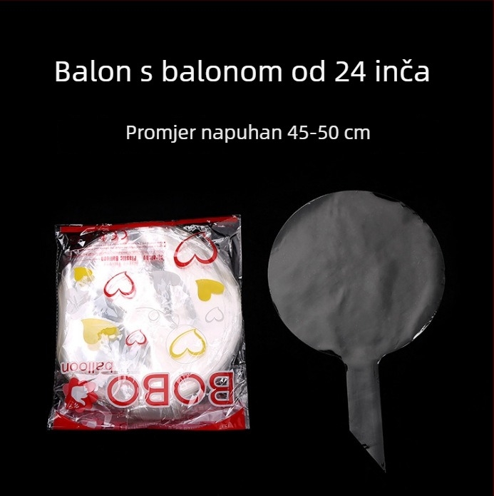 Balon od TPU materijala, valoviti balon, zaobljeni oblik, bez otisnutog logotipa, bez IP ovlaštenja