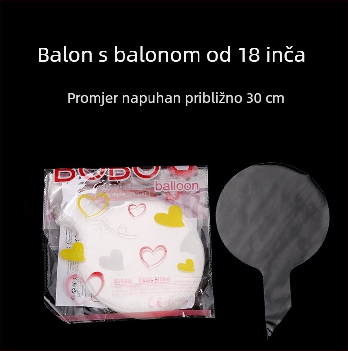 Balon od TPU materijala, valoviti balon, zaobljeni oblik, bez otisnutog logotipa, bez IP ovlaštenja