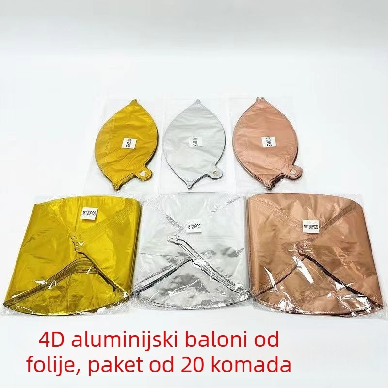 Balon od aluminijske folije, zaobljenog oblika, pogodan za rođendane i vjenčanja