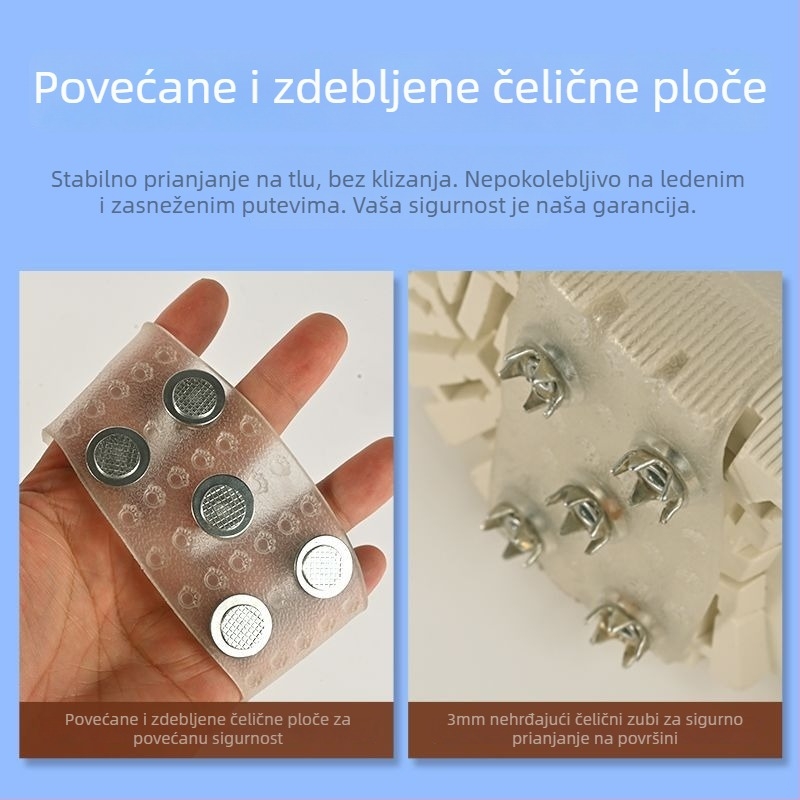 Navlaka za cipele s ledenim šiljcima, protuklizna, protiv pada, za unutarnju i vanjsku upotrebu; Materijal: poliester; Kategorija proizvoda: Ascender; Namjena: planinarenje i penjanja