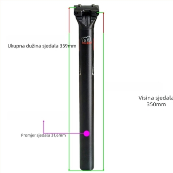 Sjedalna cijev za bicikl Mi.xim/Miximo Luxe, aluminijska legura, kompatibilna s planinskim biciklima, prilagodljiva