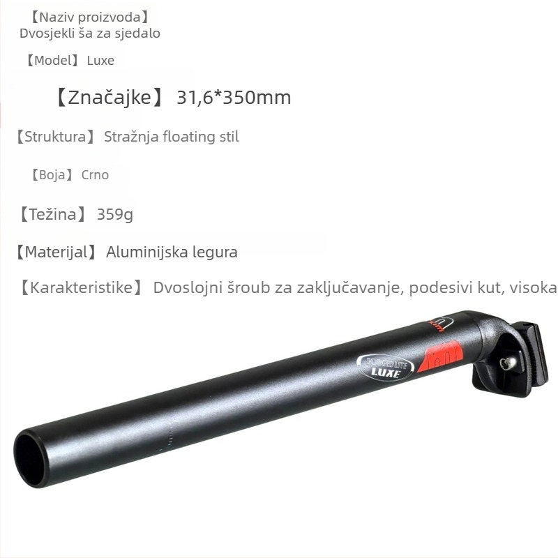 Sjedalna cijev za bicikl Mi.xim/Miximo Luxe, aluminijska legura, kompatibilna s planinskim biciklima, prilagodljiva