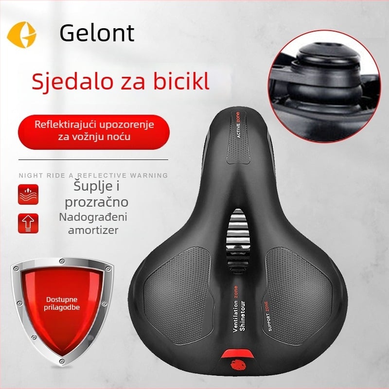 Sjedalo za bicikl GLT-1689 | Šuplji reflektirajući dizajn | PU koža s pjenu