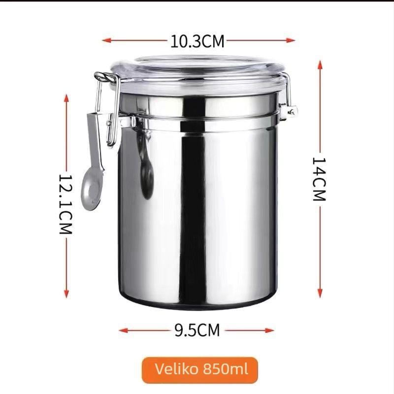 Nerđajući čelik zatvoreni posuda, ovalni oblik, etnički stil, za kavu, slatkiše, mliječni prah, čaj i suho voće