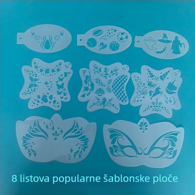 Set za vježbanje crtanja lica: šablone za lice i oči za djecu; ne uvezeno, bez privatne marke, IP prava nisu odobrena