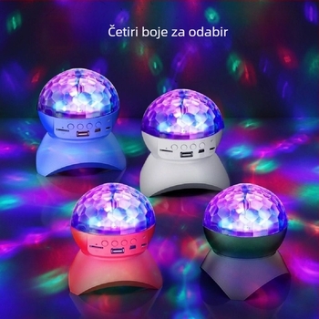 Ambientna projekcijska lampa s Bluetooth zvučnikom - USB napajanje, ugrađena baterija, stolna noćna svjetiljka
