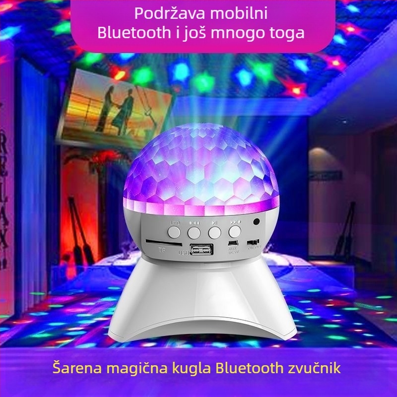 Ambientna projekcijska lampa s Bluetooth zvučnikom - USB napajanje, ugrađena baterija, stolna noćna svjetiljka