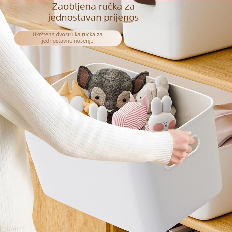 Stolna kutija za pohranjivanje, PP plastična kutija za organiziranje, model Hk-25101501, kapacitet 18, moderno minimalistički stil, pogodna za dnevni boravak