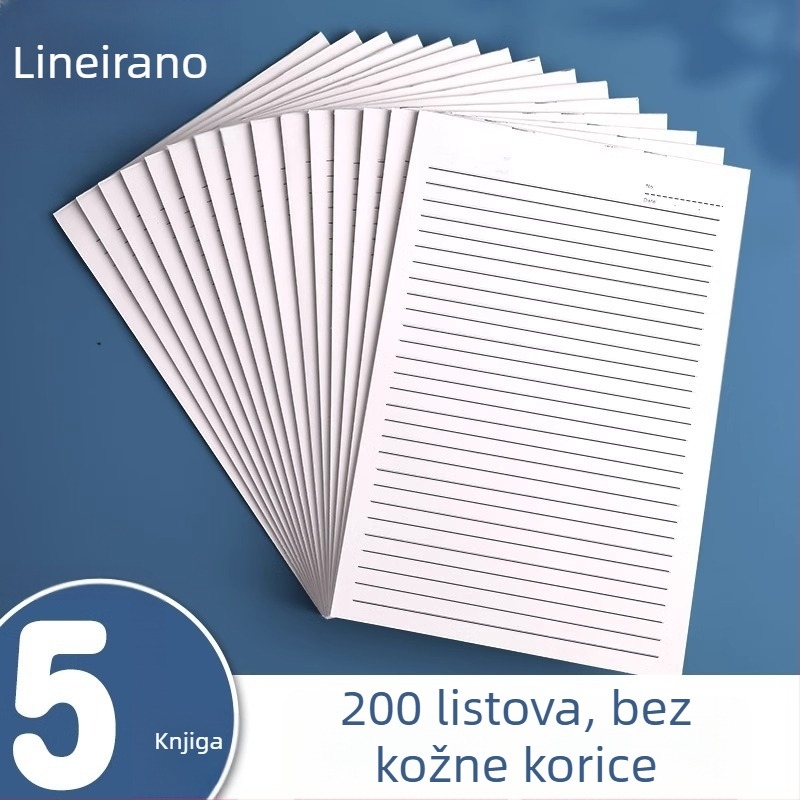 Pengyi bilježnica s mrežom – dvostrana mreža, debeli papir, stranice za odvajanje
