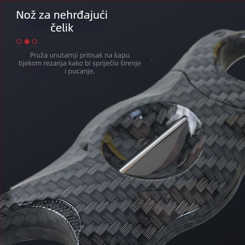 Rezač za cigare s V-oblikom, nehrđajući čelik, prenosiv, visoke kvalitete