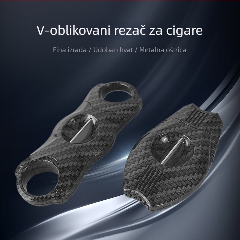 Rezač za cigare s V-oblikom, nehrđajući čelik, prenosiv, visoke kvalitete