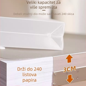 Prijenosni album za crteže sa kopčom, PP materijal, skladišna mapa za umjetnost