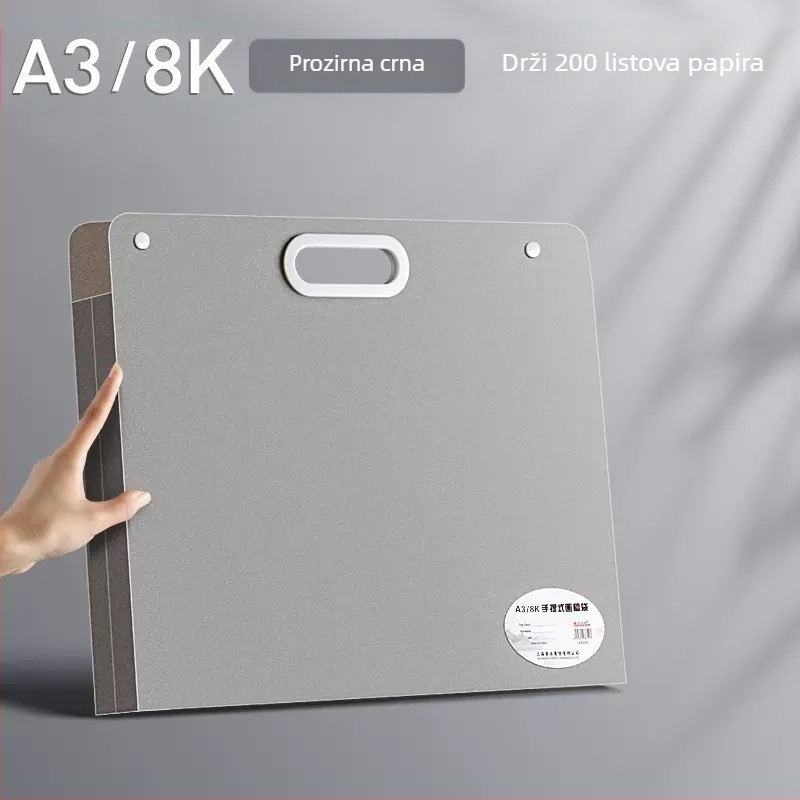 Prijenosni album za crteže sa kopčom, PP materijal, skladišna mapa za umjetnost