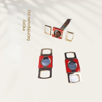 Dvostruki rezač za cigare — Lijunshi, nehrđajući čelik, elektroplatirana površina, jednostavan dizajn