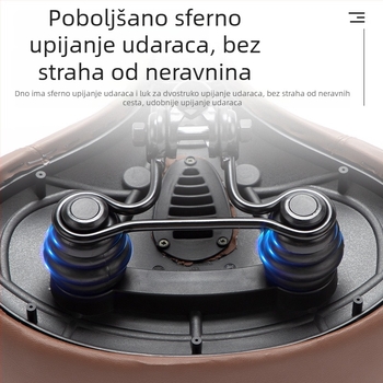 XRTC sjedalo za električni bicikl, Model 1003, Memory Sponge, Faux Leather, Plastic, Iron, Pogodno za električna vozila