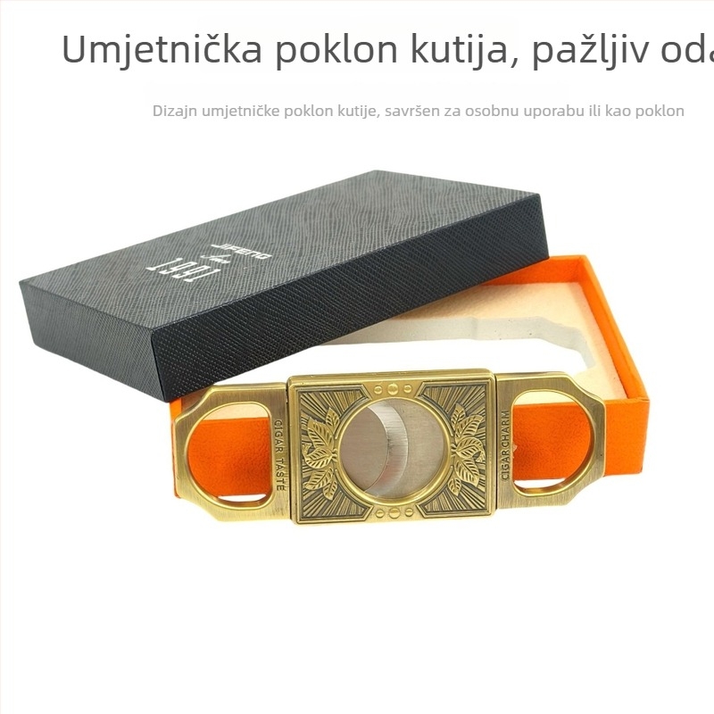 MIGAR J-111 Rezač cigare - Nehrđajući čelik, Dvostruko oštren, Prijenosno, 74 g, Ručna izrada