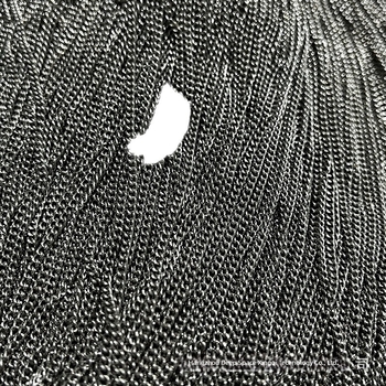 Kubanska lančana ogrlica od metala, glatka završnica, marka Deep Space, ljeto 2021