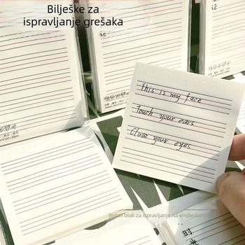 Ljepljive bilješke – Prijenosne kvadratne bilješke s linijskim unutarnjim stranicama