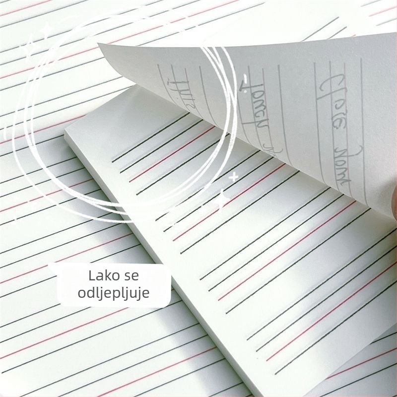 Ljepljive bilješke – Prijenosne kvadratne bilješke s linijskim unutarnjim stranicama