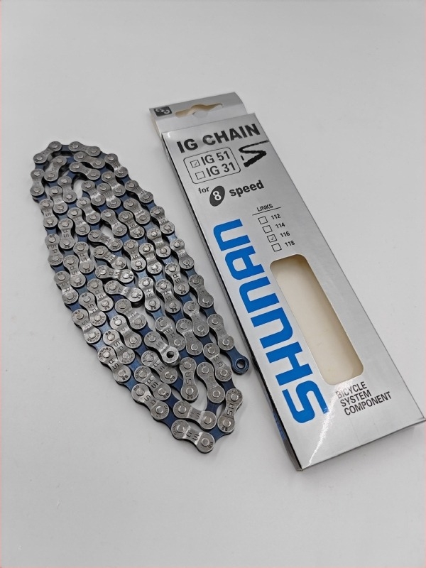 Shunan 8-brzinski lanac za bicikl, 116 linkova, čelik