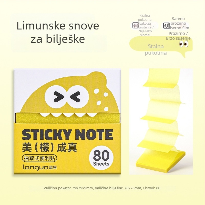 Blue Fruit ljepljive bilješke, 100 unutarnjih stranica