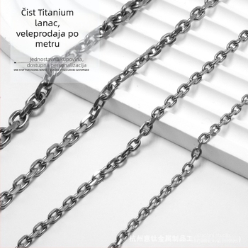 Taijiao lanac od čistog titana, lagan i otporan na koroziju, elektroplatirani metalni nakit za muškarce i žene