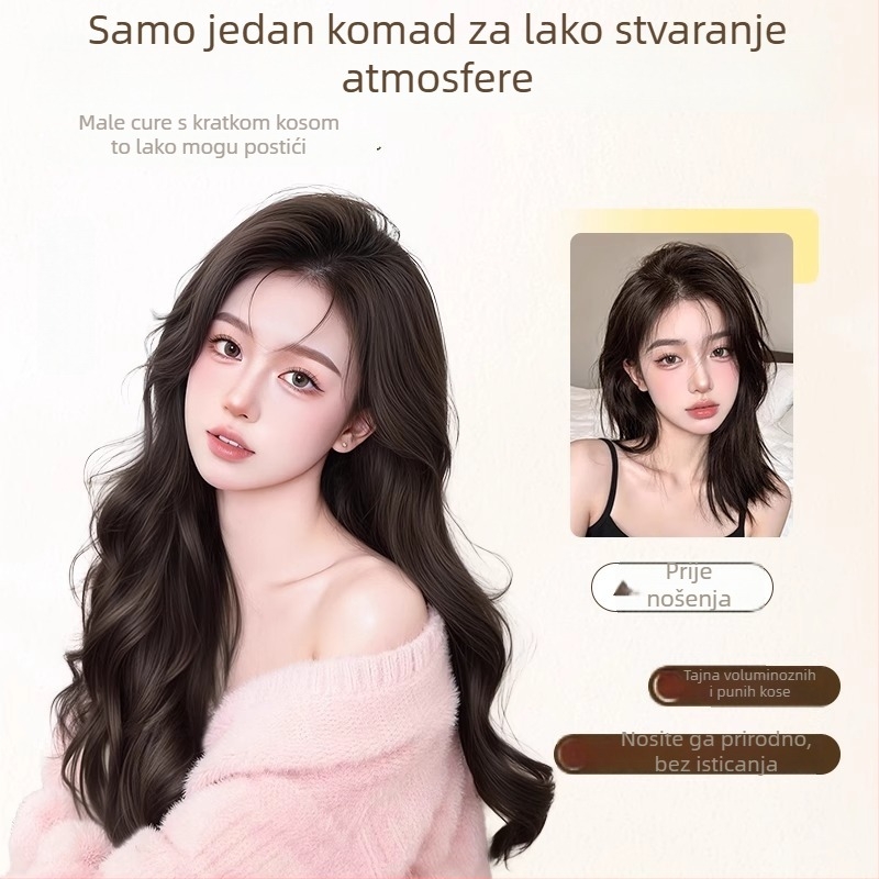 Dio za kosu s velikim valovima, dugačke kovrče, jednovolumen nevidljiv, lakšan, vlakna visoke temperature, model W-FP131
