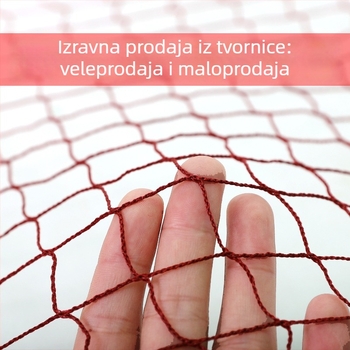 Mreža za badminton – polipropilanska mreža bez čvorova, marke Aerobics, tiskani logo, mogućnost prilagodbe, pogodna za badminton, tenis i druge loptaške igre