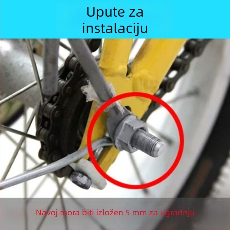 Aluminijski držač za stopalo za bicikl s pedalom na stražnjem kotaču i šupljom cijevi